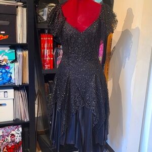 Vtg. 80's Nuance Starry Night Fairy Formal Dress